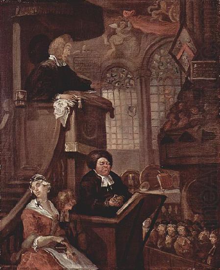 Die schlafende Gemeinde, William Hogarth